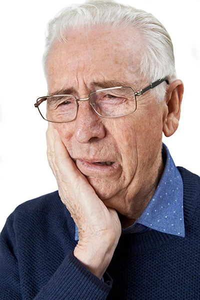 man needing TMJ treatment